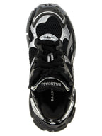 Black Polyethylene Athletic Sneakers