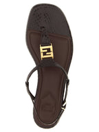 Purple Elastane Flat Sandals