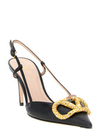 Black Calfskin High Heel Pumps