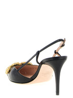 Black Calfskin High Heel Pumps