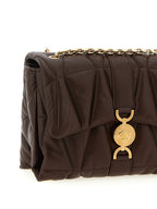 Brown Lamb Leather Shoulder Bag