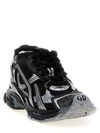 Black Polyethylene Athletic Sneakers