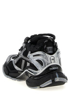 Black Polyethylene Athletic Sneakers