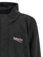 Black Polyester Shell Jacket
