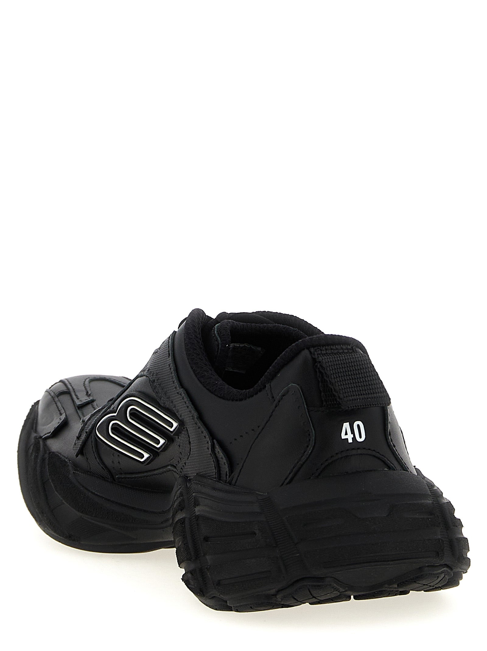 Black Calfskin Athletic Sneakers