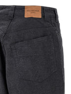 Gray Cotton Casual Pants