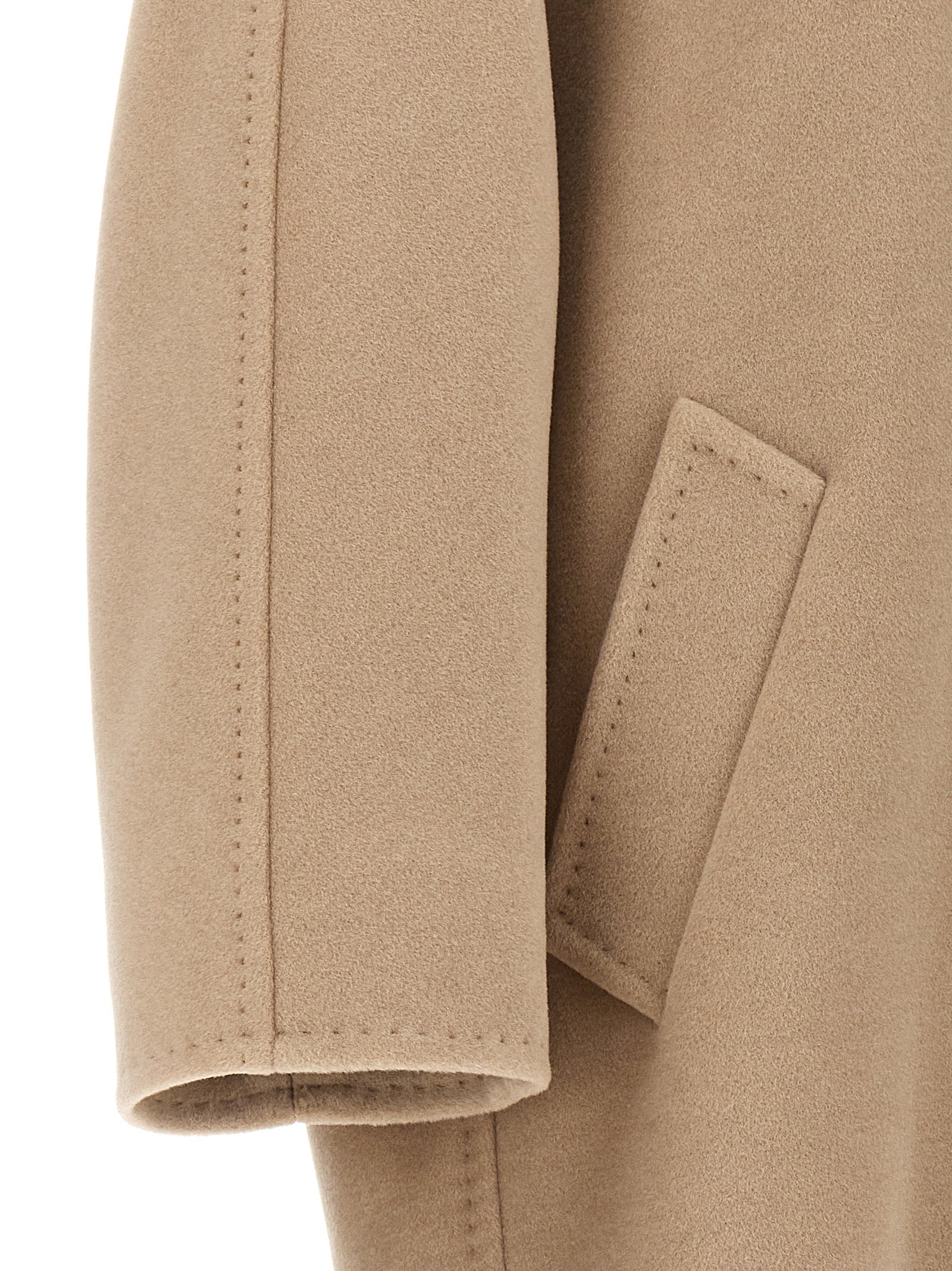 Beige Virgin Wool Coat