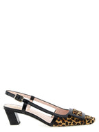 Multicolor Calfskin Mid Heel Pumps