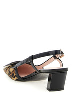 Multicolor Calfskin Mid Heel Pumps