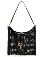 Black Raffia Shoulder Bag