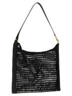 Black Raffia Shoulder Bag