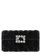 Black Viscose Clutch Bag