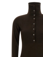 Brown Cashmere Long Dress