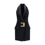 Black Wool Oves Aries Casual Dress