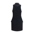 Black Wool Oves Aries Casual Dress