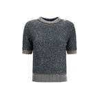 Blue Polyamide Sweater