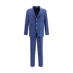 Blue Wool Oves Aries Two-Piece Suit