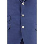 Blue Wool Oves Aries Two-Piece Suit