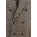 Gray Cotton Full-Length Jacket