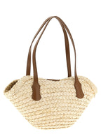 Beige Cork Shoulder Bag