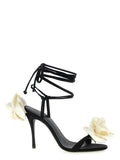 Bicolor Viscose Stiletto Heel Sandals