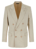 Beige Cotton Blazer