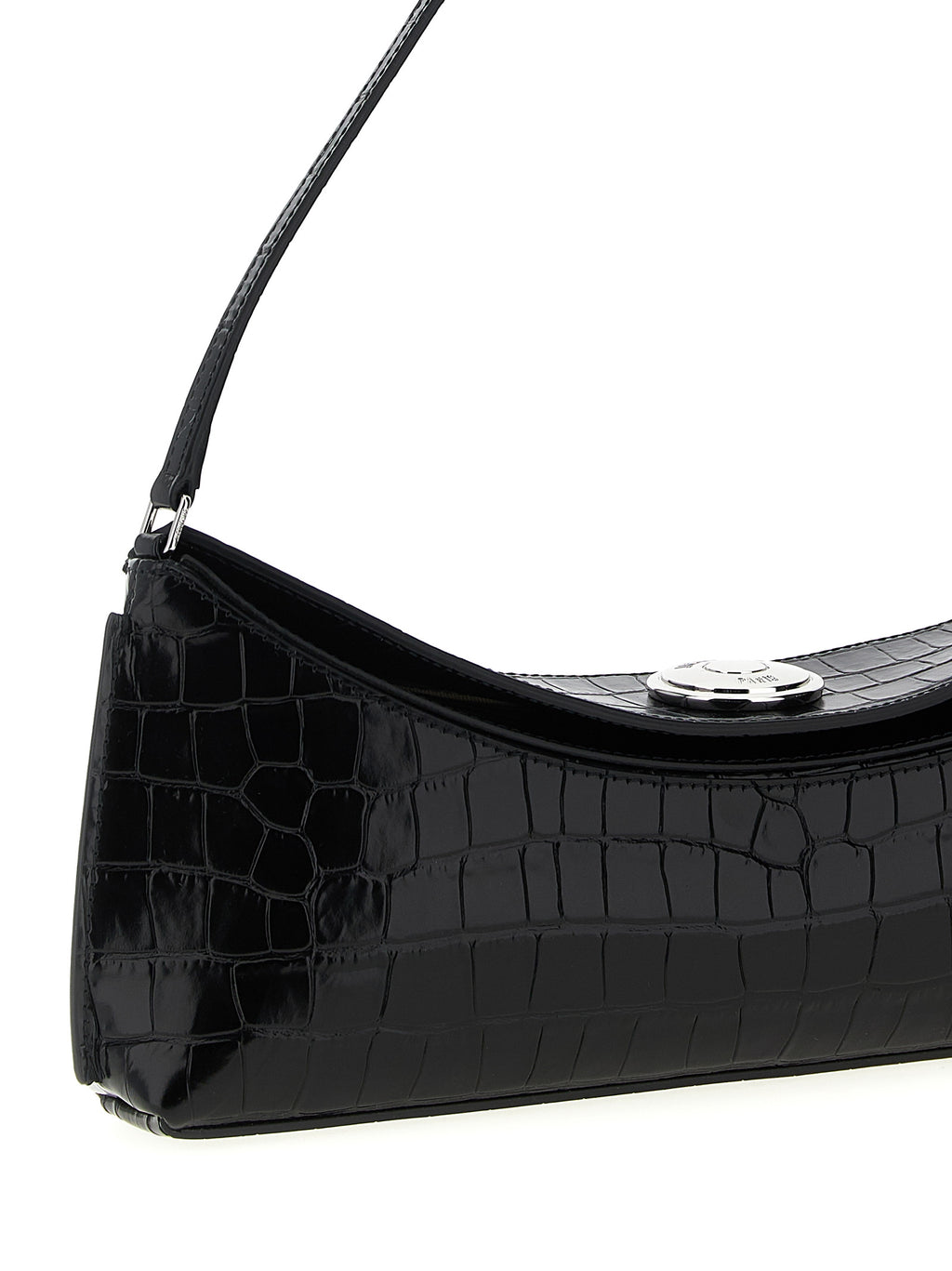 Black Calfskin Shoulder Bag