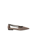 Gray Leather Ballet Flats