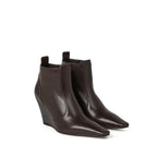Brown Leather Ankle Boots