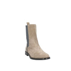 Beige Leather Chelsea Boots