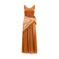 Brown Viscose Casual Dress
