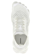 White Polyester Athletic Sneakers