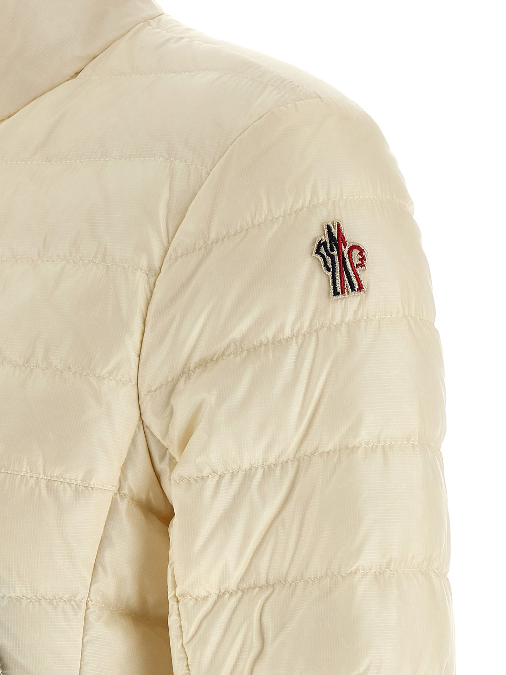White Polyamide Full-Length Jacket