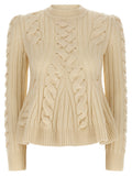 Beige Wool Cardigan