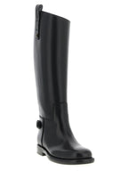 Black Calfskin Over The Knee