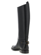 Black Calfskin Over The Knee