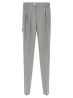 Gray Virgin Wool Dress Pants