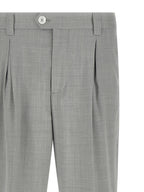 Gray Virgin Wool Dress Pants