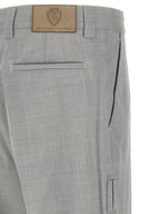 Gray Virgin Wool Dress Pants