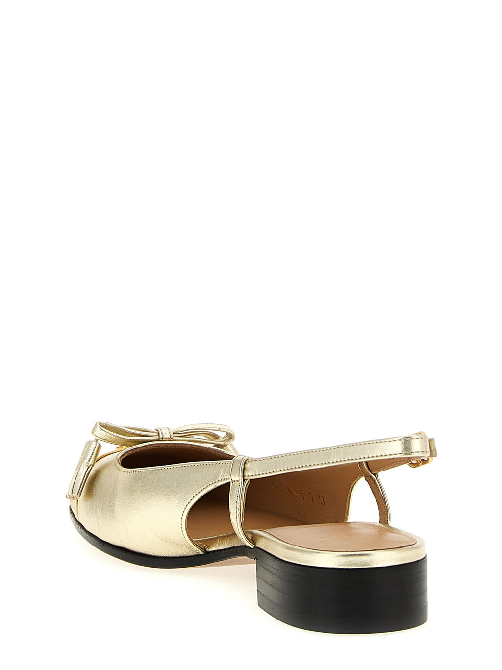 Gold Leather Ballet Flats