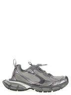 Gray Polyester Athletic Sneakers