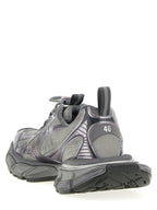 Gray Polyester Athletic Sneakers