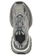 Gray Polyester Athletic Sneakers