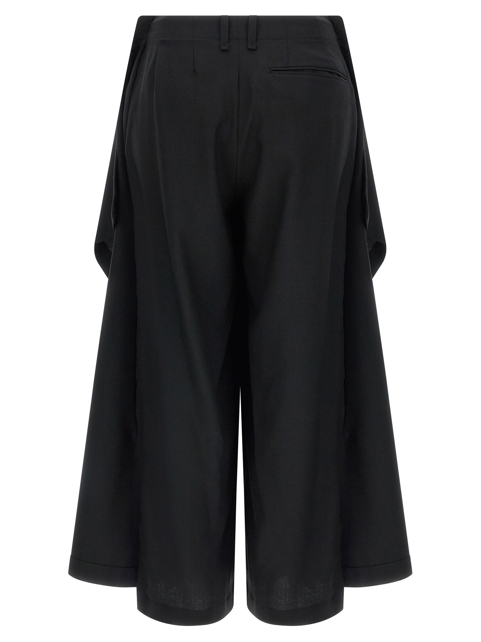 Black Wool Casual Pants
