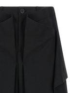 Black Wool Casual Pants