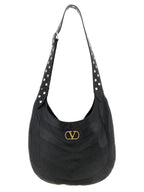 Black Lamb Leather Shoulder Bag