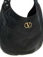 Black Lamb Leather Shoulder Bag