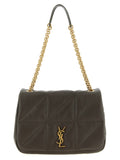 Bicolor Lamb Leather Shoulder Bag
