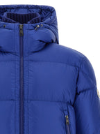Blue Polyamide Full-Length Jacket