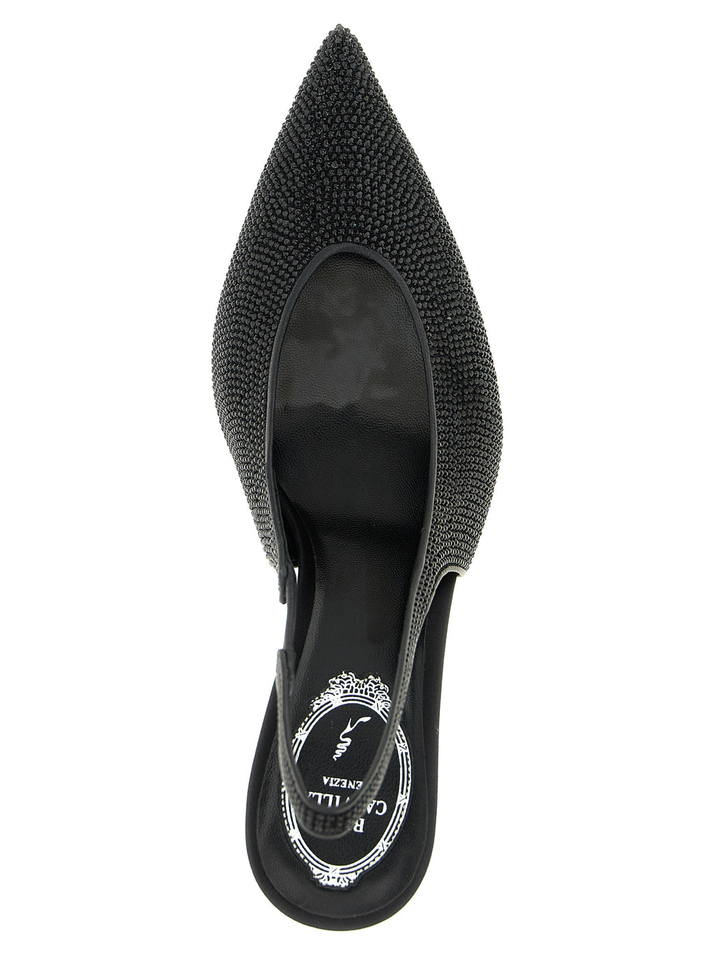 Black Glass High Heel Pumps
